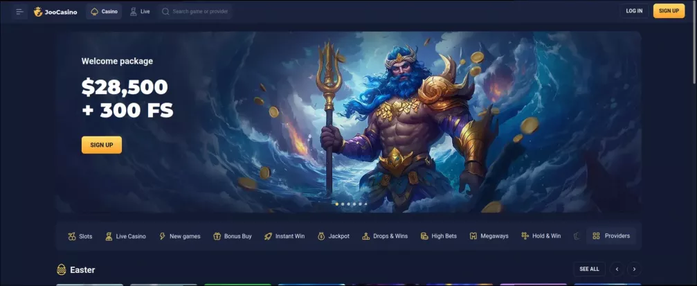 Joo Casino 28500 CAD bonus and 300 free spins